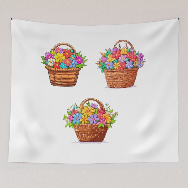 Item preview, 3 pack flower basket stickers designed and sold by miguel-ozz.