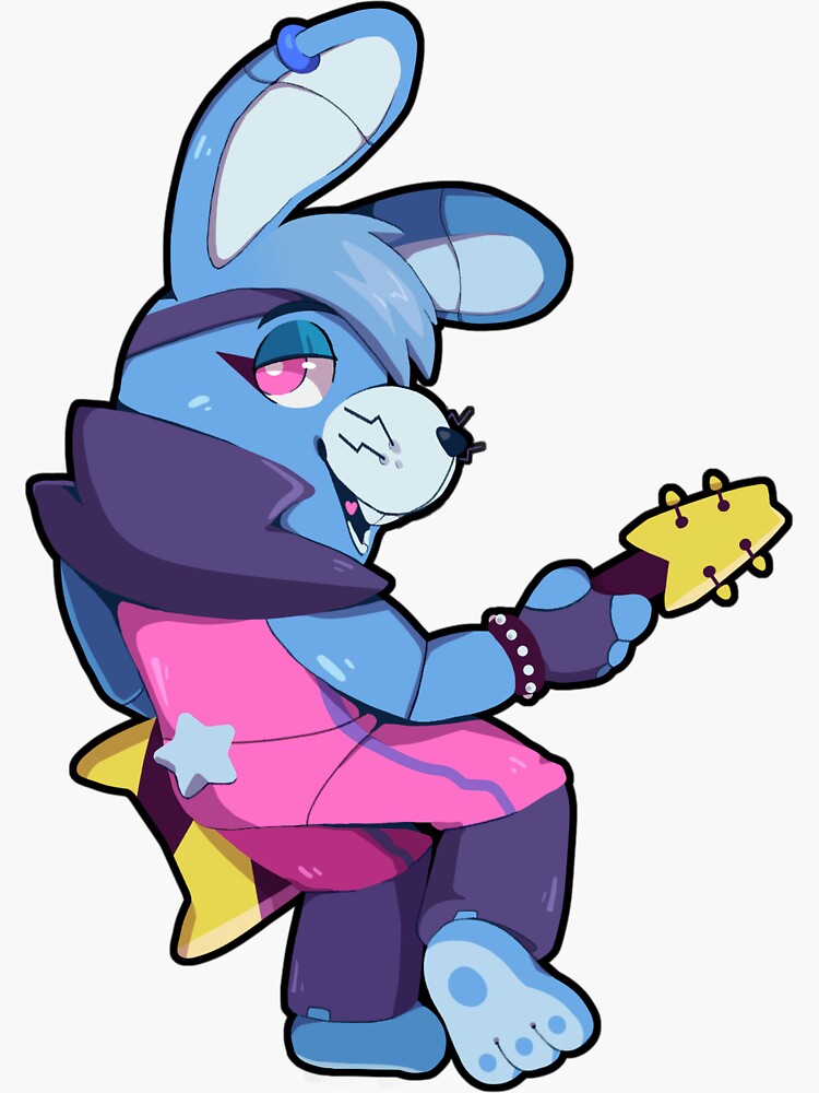 Fnaf Glamrock Bonnie  Sticker for Sale by Barrelisred