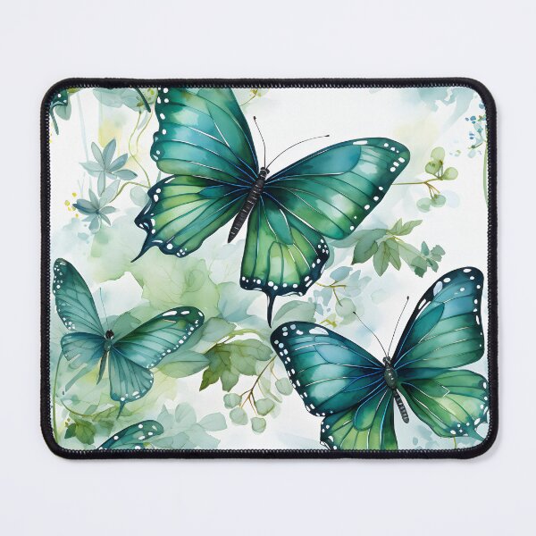Item preview, Butterflies Watercolor 4 - Malachite designed and sold by DigitalPatternx.