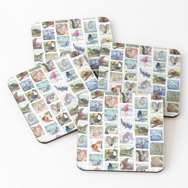 Item preview, Watercolor Animal Pattern designed and sold by exploration-EC.