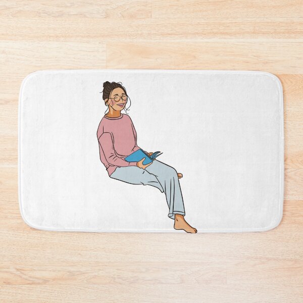 Item preview, Illustration of girl reading in a pink sweatshirt  designed and sold by Hessah-HA.