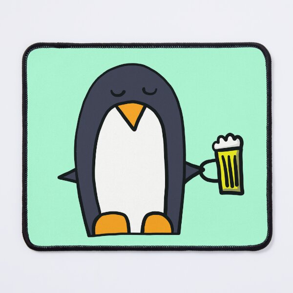 Item preview, penguin with beer designed and sold by ThomaeArt.