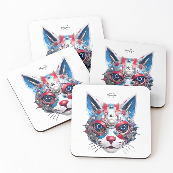 Item preview, Cyberpunk style, mechanical style, cat designed and sold by Happurr.