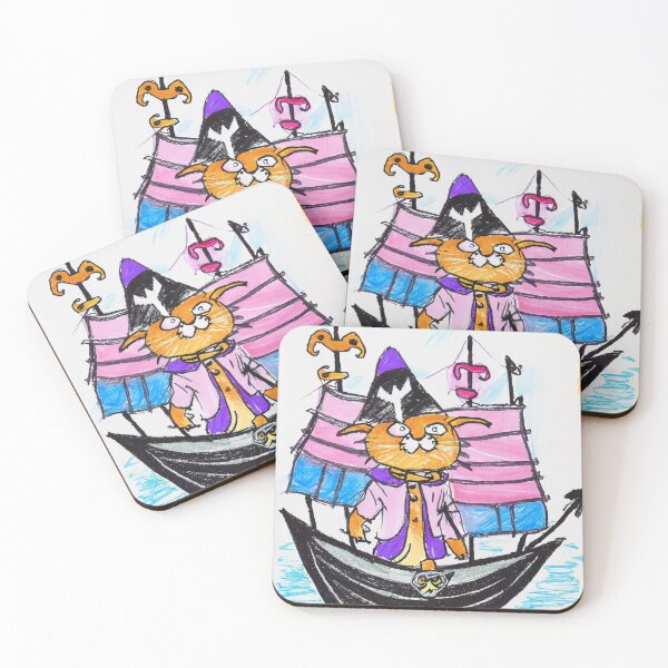 Item preview, pirate cat and ship designed and sold by DejanVuk.