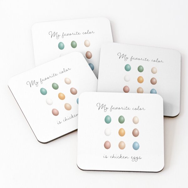 Item preview, organic chick eggs My favorite Color is colorful easter egger chickens designed and sold by Karisdesignss.