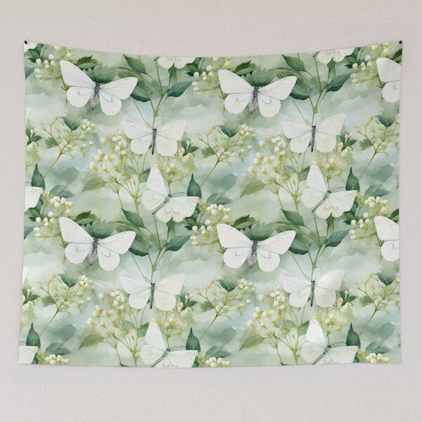 Item preview, Butterflies Watercolor 8 - Cabbage designed and sold by DigitalPatternx.