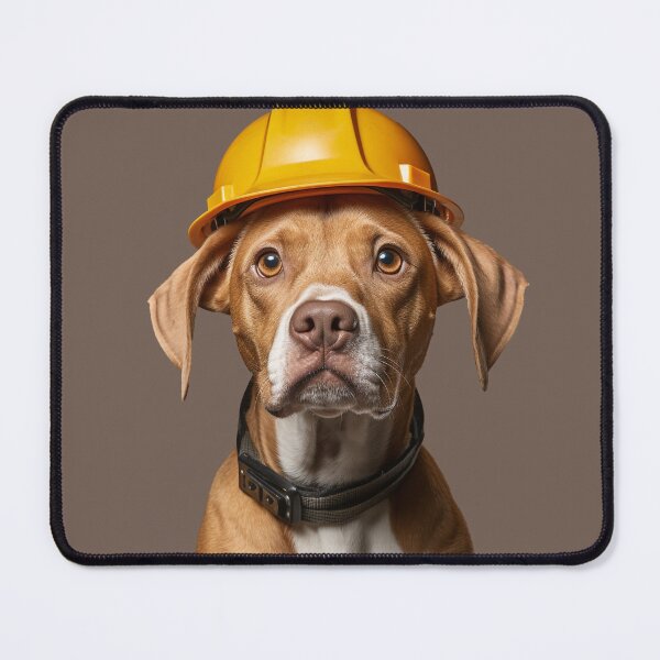 Item preview, A dog in a construction helmet designed and sold by Andrey Tarakanov.