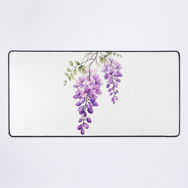 dangling purple wisteria watercolor, cutout Poster for Sale by  EmeraldeaArt