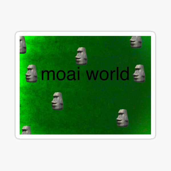 Moai Easter Island Head Statue Emoji Meme Sticker for Sale by CoryHarts