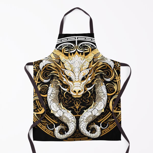 Item preview, Gold and white Chinese Dragon design. designed and sold by Artbyminga.