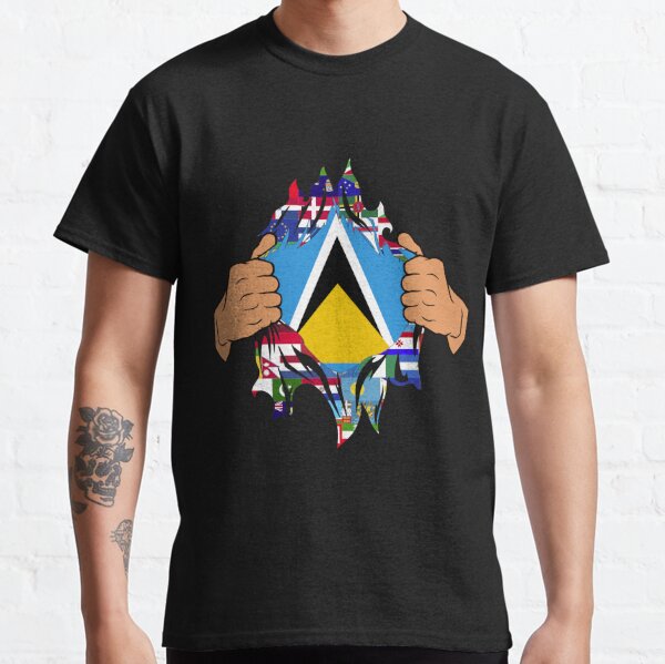 St Lucia Flag T-Shirts for Sale