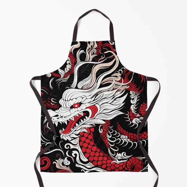 Item preview, Red, Black, and white traditional Chinese Dragon design. designed and sold by Artbyminga.