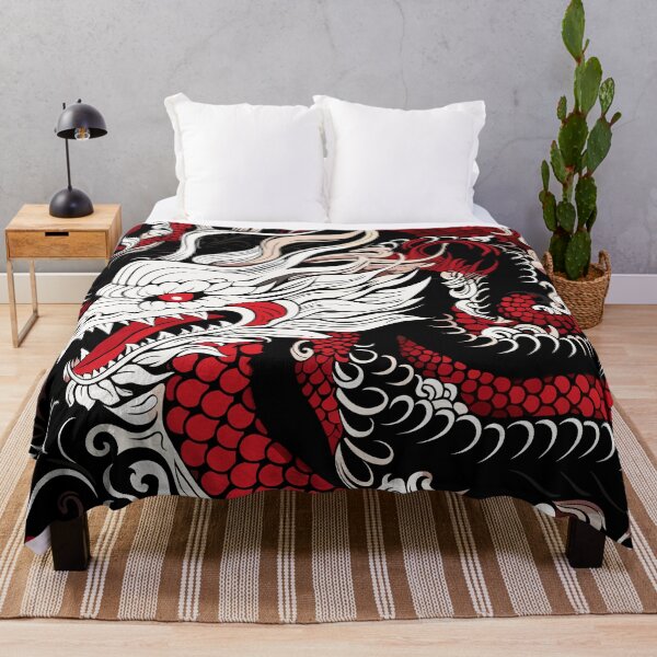 Item preview, Red, Black, and white traditional Chinese Dragon design. designed and sold by Artbyminga.