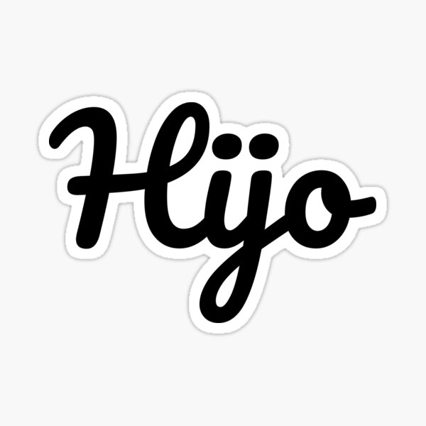 Vista previa del artículo con la obra «'Hijo' en fuente monocromática.», diseñado y vendido por All-Names.