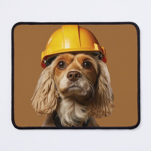 Item preview, A dog in a construction helmet designed and sold by Andrey Tarakanov.