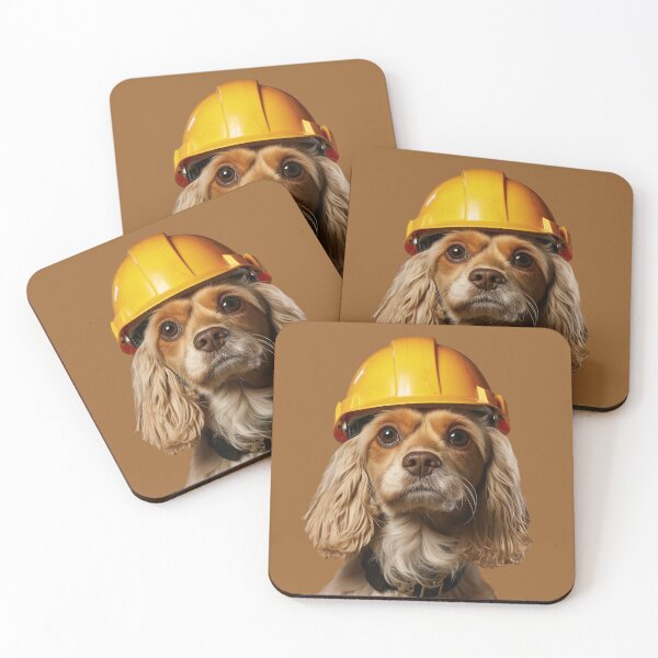 Item preview, A dog in a construction helmet designed and sold by Andrey Tarakanov.