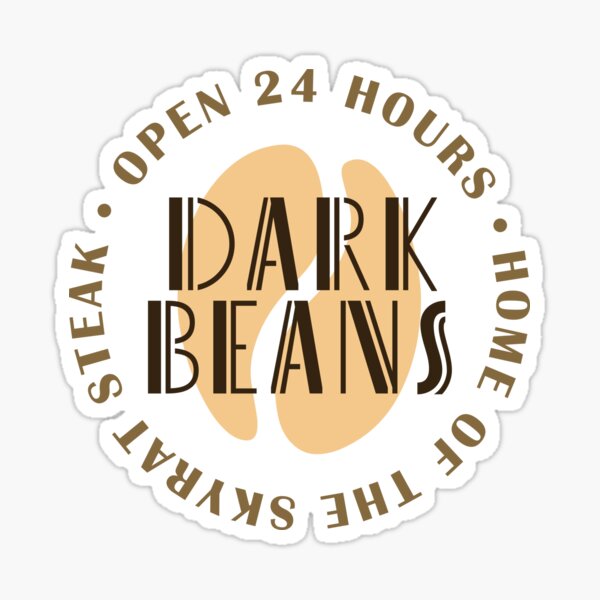 Dark Beans Caffhaus Sticker