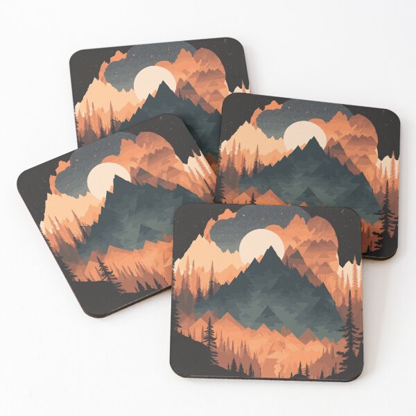 Item preview, Mountains under the moonlight designed and sold by elearah1.