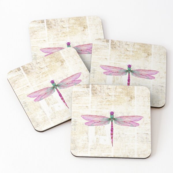 Item preview, DragonFly, Vintage backround DragonFly, Pink decoration designed and sold by AustriaDesigns.