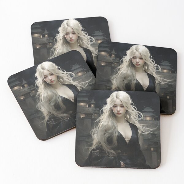 Item preview, Misteriosa mujer de pelo blanco designed and sold by AerinDigital.