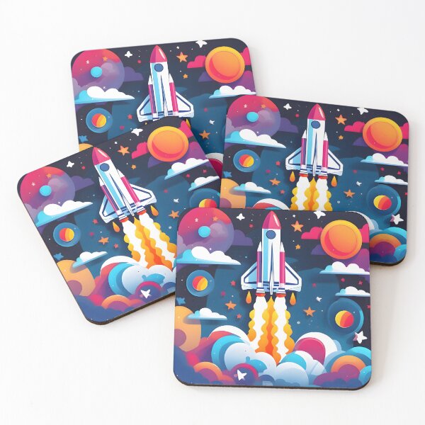 Item preview, Rocket Launch To The Stars  designed and sold by ArtsyWishesShop.