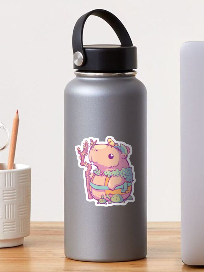 Thumbnail 1 of 3, Sticker, Druid Capybara designed and sold by piratadandi.