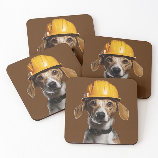 Item preview, A dog in a construction helmet designed and sold by Andrey Tarakanov.