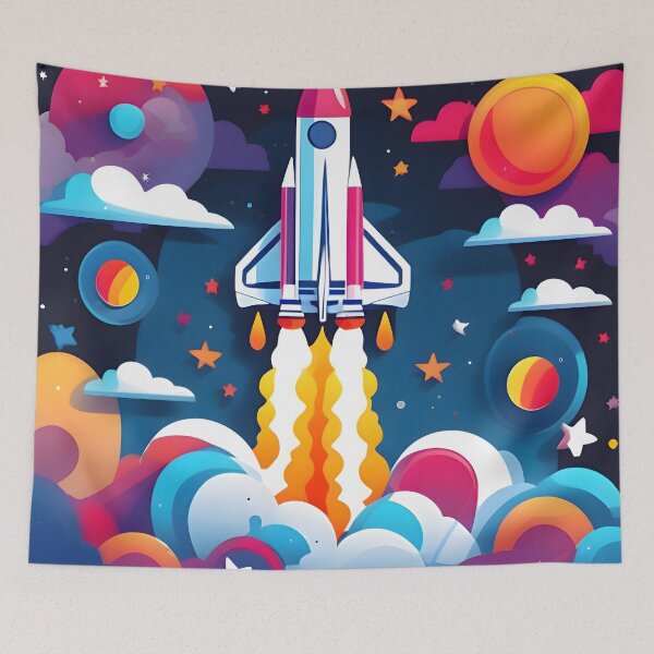 Artikelvorschau, Raketenstart zu den Sternen entworfen und verkauft von ArtsyWishesShop.