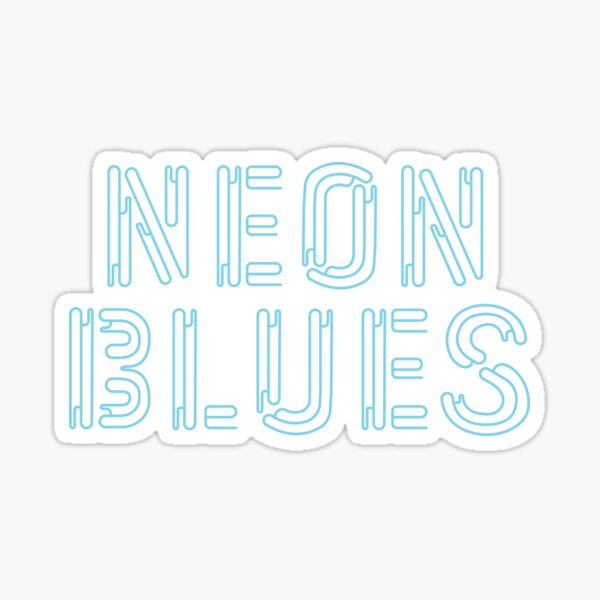 Neon Blues Logo Sticker