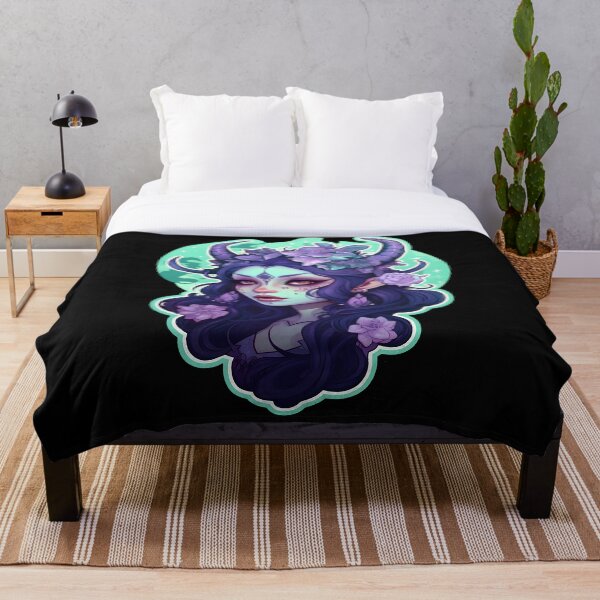 Artikelvorschau, Gotisches Dämonenmädchen mit Hörnern und Blumen entworfen und verkauft von 20th-eclipse.