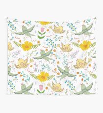 Spring birds and flowers Wall Tapestry