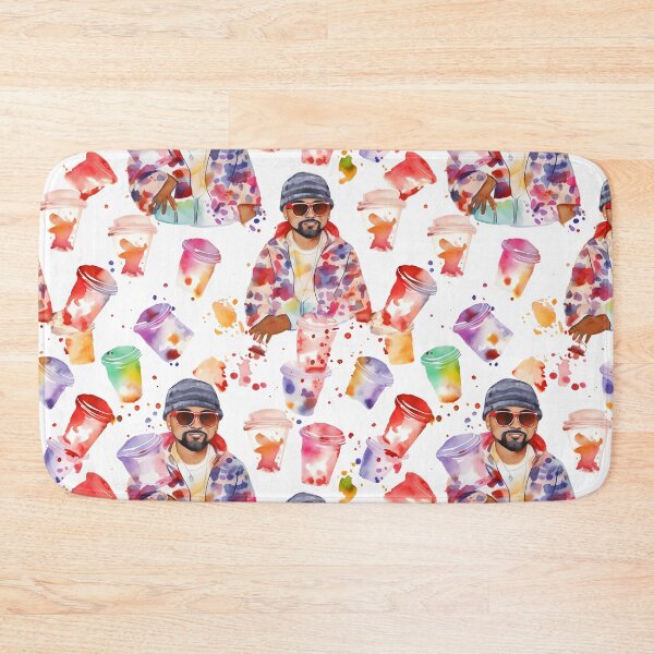 Item preview, Pimp C Tribute - Hip-Hop Legend with Cups Watercolor Art & Trippy Pattern designed and sold by Retro-ArtDeco.
