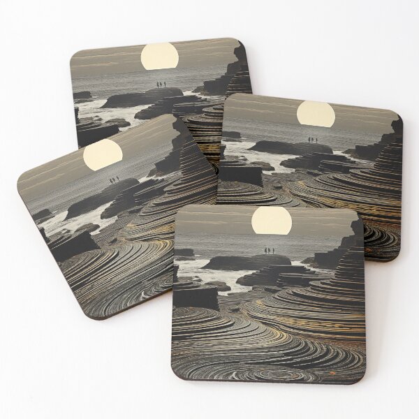 Item preview, Psychedelic surrealist landscapes in the style of stripes and shapes designed and sold by Andrey Tarakanov.