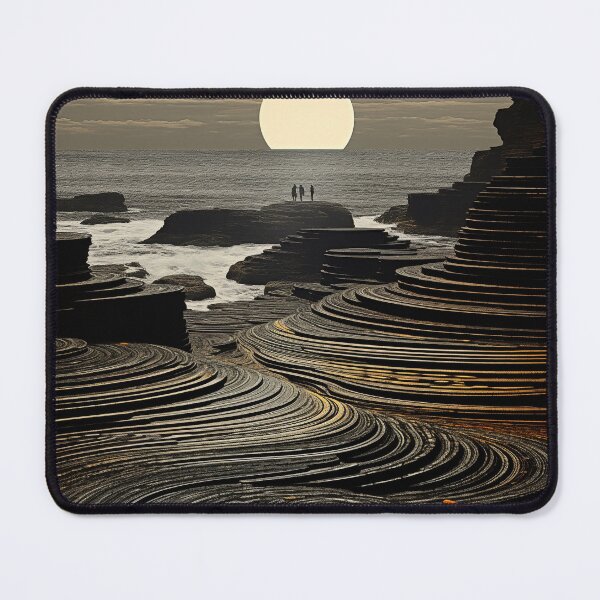 Item preview, Psychedelic surrealist landscapes in the style of stripes and shapes designed and sold by Andrey Tarakanov.