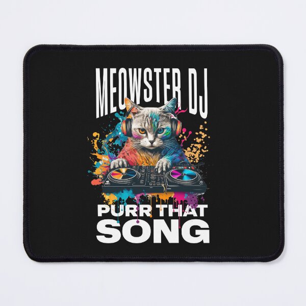 Item preview, Meowster DJ - Purr That Song | Funny Cute Cat on Decks Mixing Music Lover  designed and sold by lildoodleshirts.