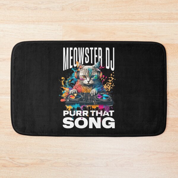 Item preview, Meowster DJ - Purr That Song | Funny Cute Cat on Decks Mixing Music Lover  designed and sold by lildoodleshirts.