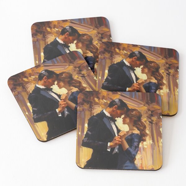 Item preview, Elegant Passionate Ballroom Dance Couple Watercolor designed and sold by Lamarcy.