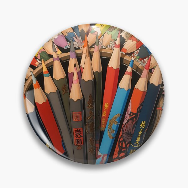 Item preview, Colored Pencils - Japanese Ukiyo-e Design Art Supplies designed and sold by GingerSilkShop.