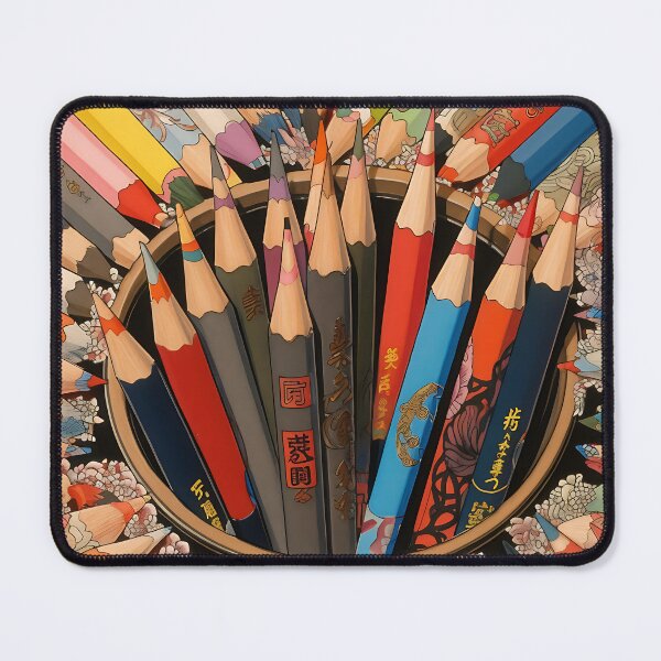 Item preview, Colored Pencils - Japanese Ukiyo-e Design Art Supplies designed and sold by GingerSilkShop.