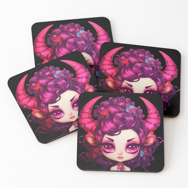 Item preview, Kawaii Cute Chibi Demon Girl With Flowers designed and sold by 20th-eclipse.