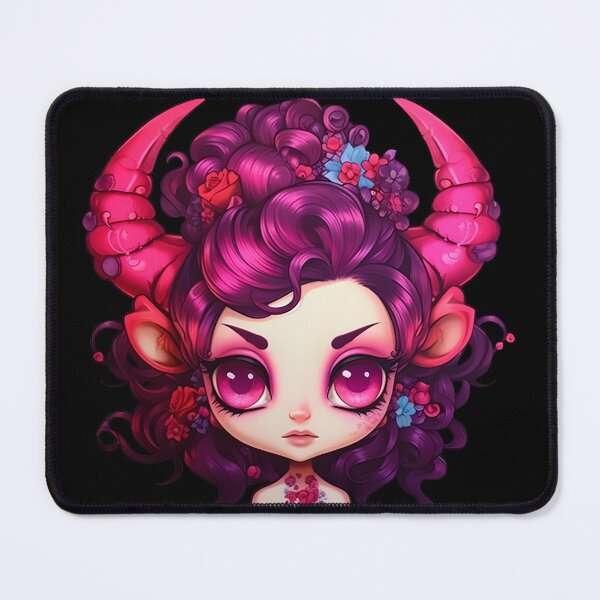 Item preview, Kawaii Cute Chibi Demon Girl With Flowers designed and sold by 20th-eclipse.