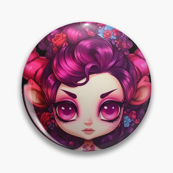 Item preview, Kawaii Cute Chibi Demon Girl With Flowers designed and sold by 20th-eclipse.