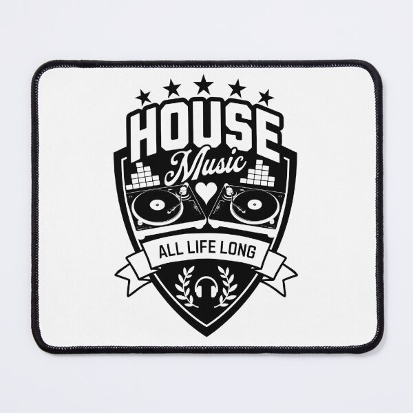 Item preview, HOUSE MUSIC  - Turntable Shield (Black)  designed and sold by Discothreadz.