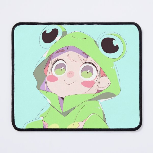 Item preview, Anime Girl Wearing Frog Jacket designed and sold by RibbitFans101.