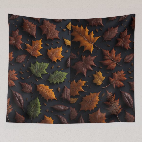 Item preview, Kaleidoscope of intricate autumn leaves designed and sold by likbatonboot.