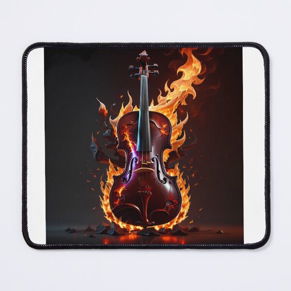 Item preview, violin on fire designed and sold by Thiago Pando.