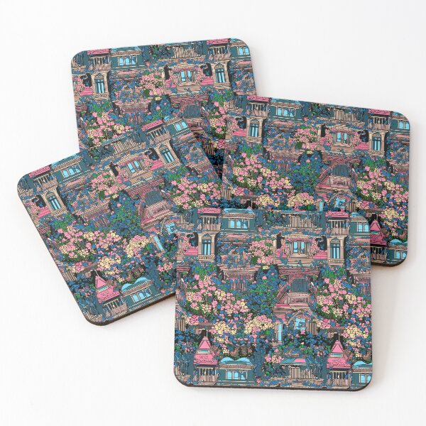 Item preview, Victorian homes scene designed and sold by PaperieJennifer.