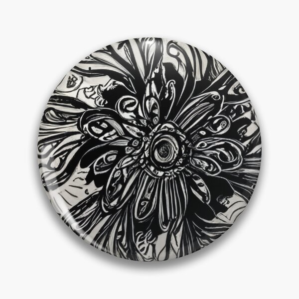 Item preview, Black and white flower and web style antique design. designed and sold by JeffreyWayne.