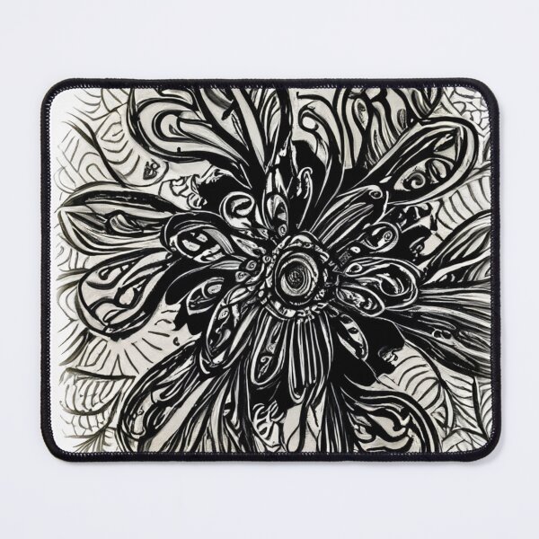 Item preview, Black and white flower and web style antique design. designed and sold by JeffreyWayne.