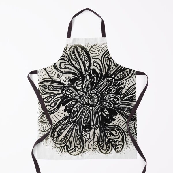 Item preview, Black and white flower and web style antique design. designed and sold by JeffreyWayne.